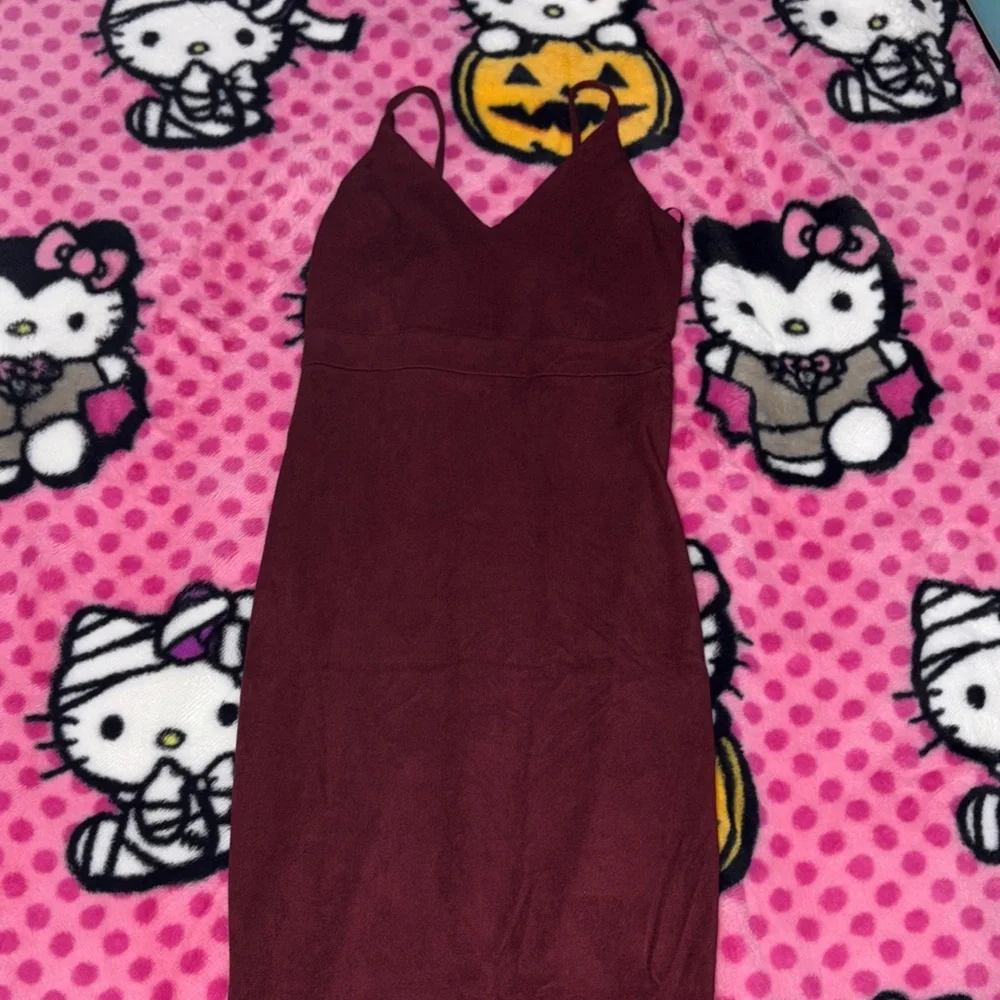 Burgundy Sleeveless Dress